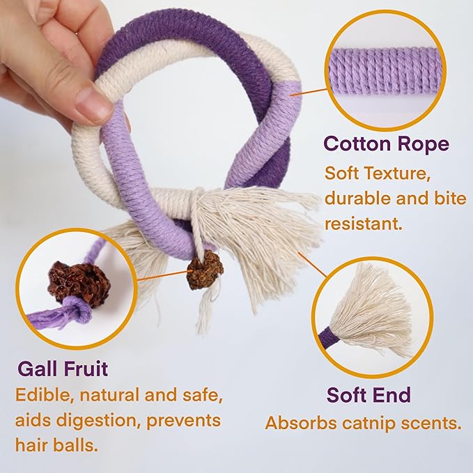 Mresio®🔥😻 Cat Toys Chew Rope & Silvervine Sticks for Bored Indoor Adult Cats