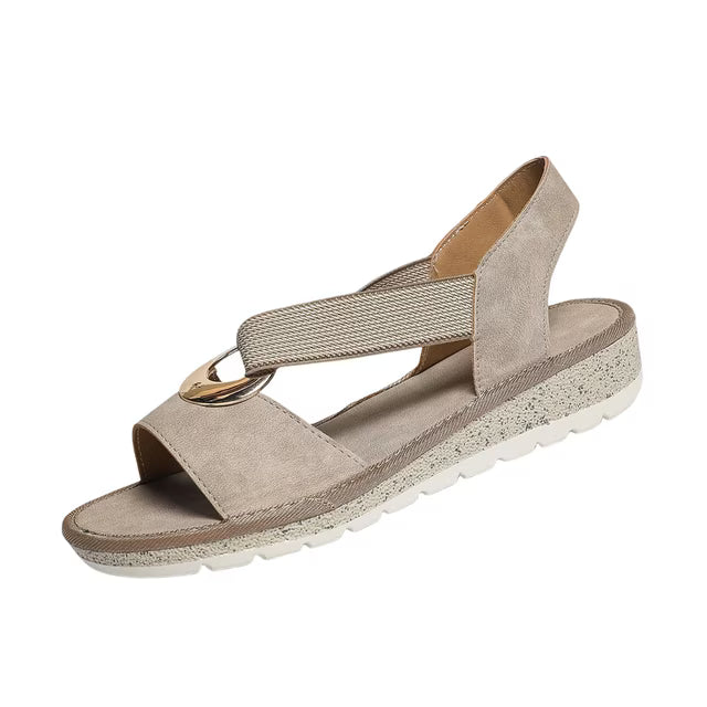 Skylar | Flat Sandals With Metal Buckle