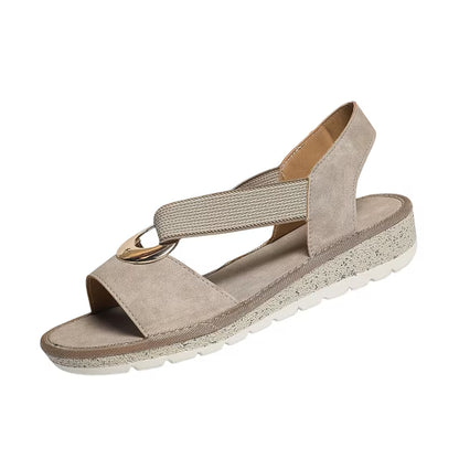 Skylar | Flat Sandals With Metal Buckle