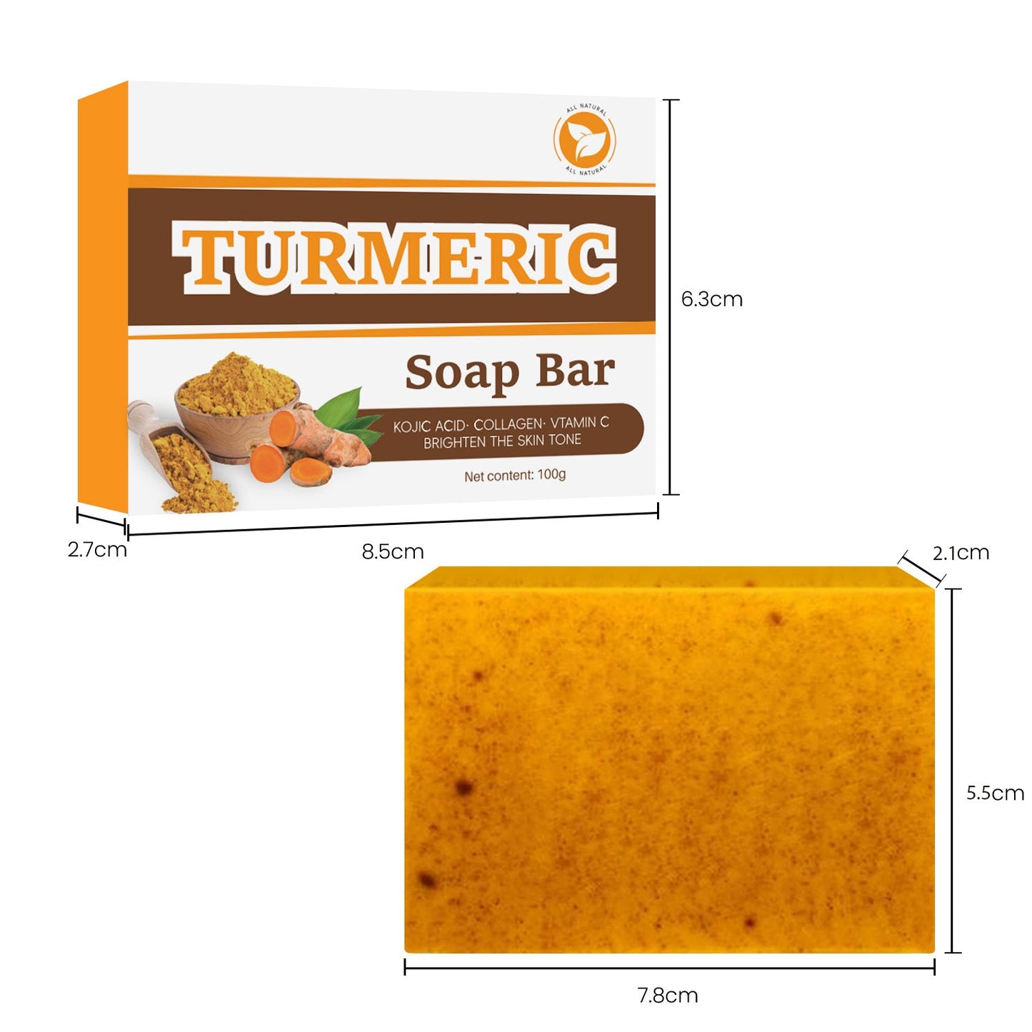 🥇Buy 2 Get 1 Free🧼Lemon Turmeric & Kojic Acid Soap Bars✨