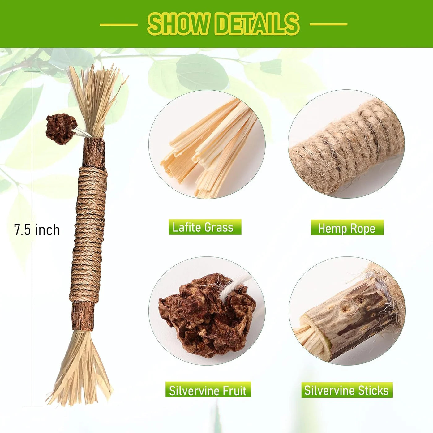 Mresio®🔥😻 Cat Toys Chew Rope & Silvervine Sticks for Bored Indoor Adult Cats