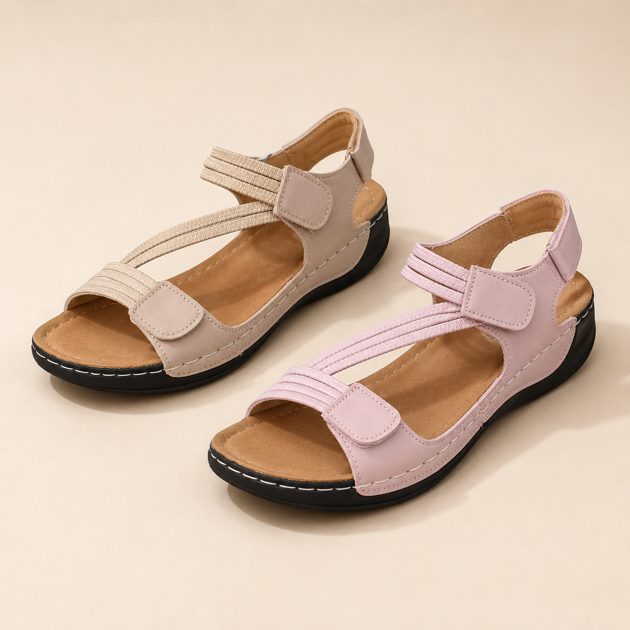 Beige & Pink