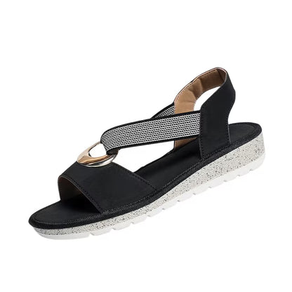 Skylar | Flat Sandals With Metal Buckle