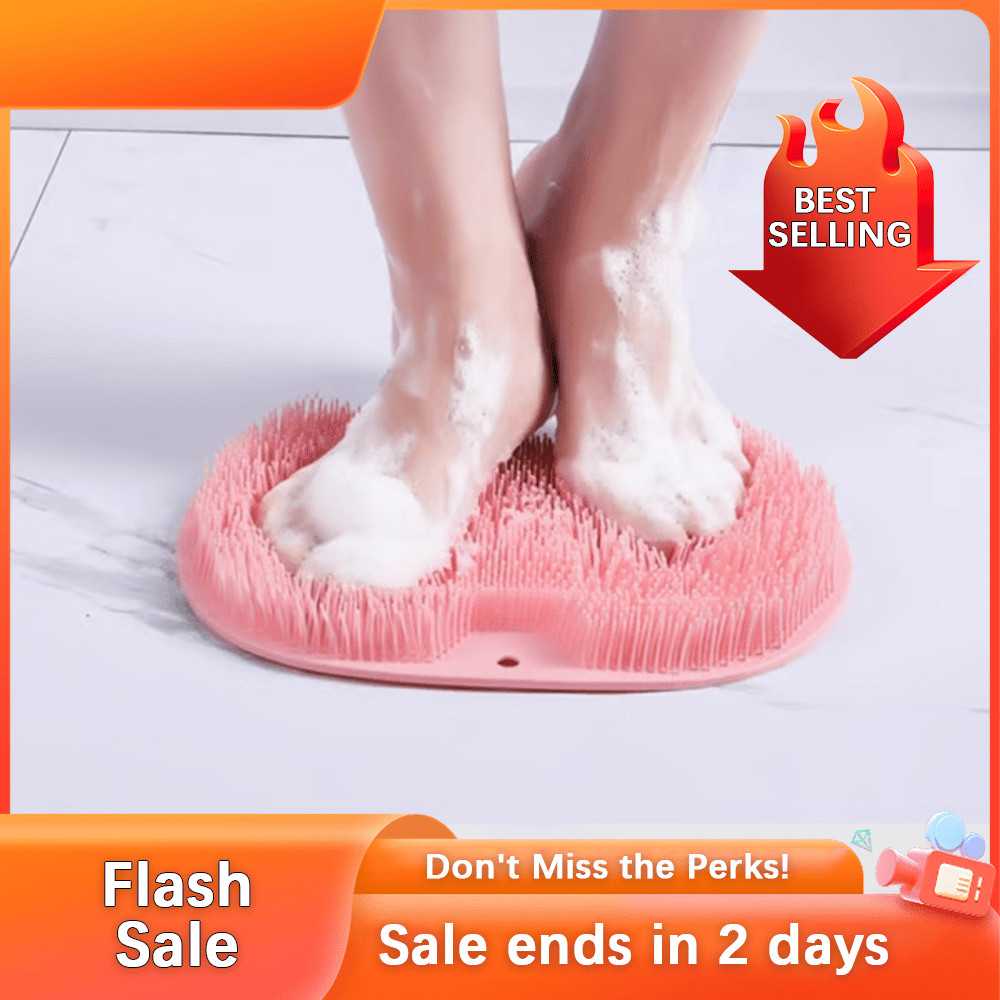 🏆Flash Sale⚡💥 50K+ SOLD! Almost Gone-💥Silicone Shower Foot Scrubber Mat,Best gifts