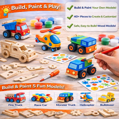 Set de construcción y pintura CREATIVO Playzio