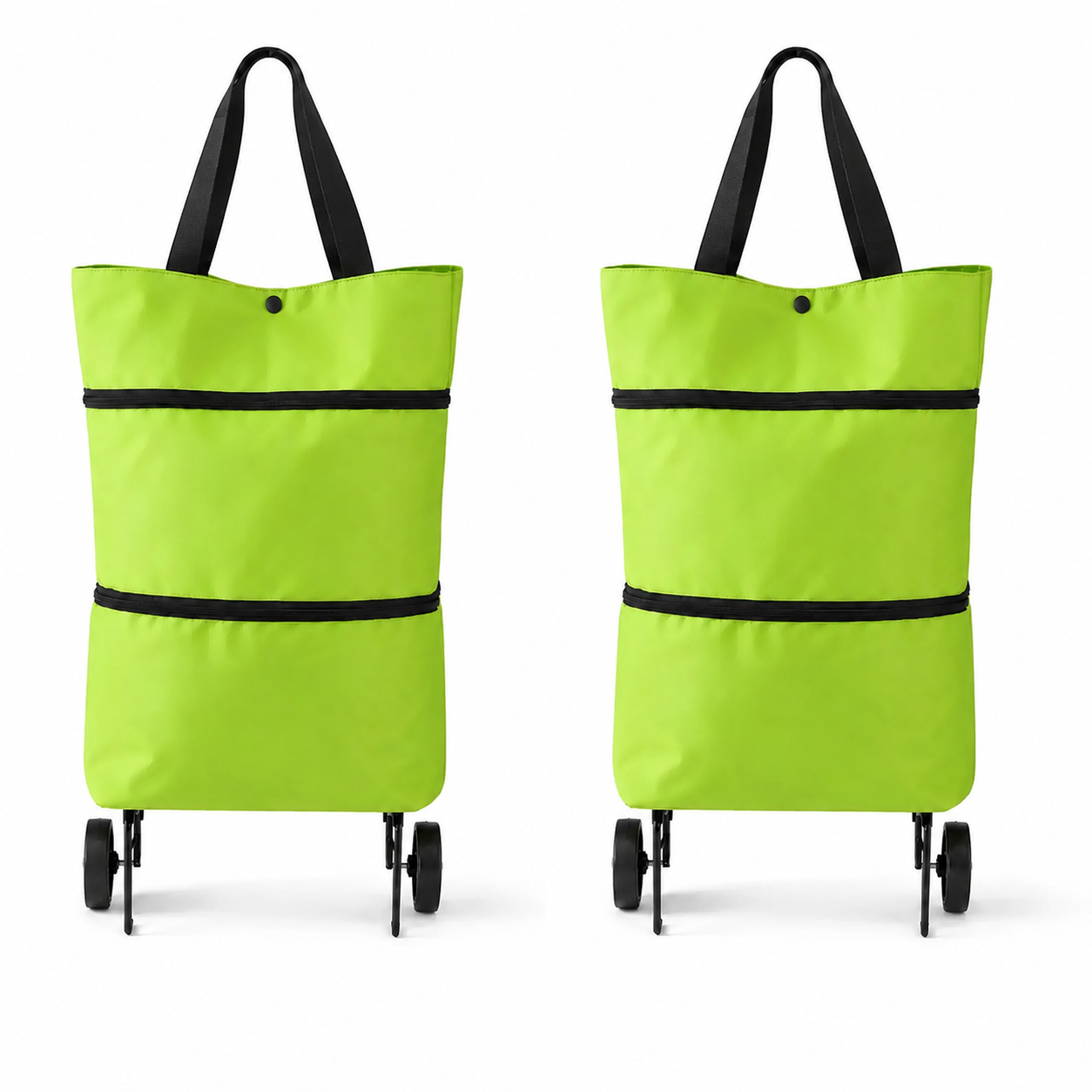 🛒Faltbarer Einkaufstrolley – Praktische Einkaufstasche mit Rollen für den täglichen Einkauf