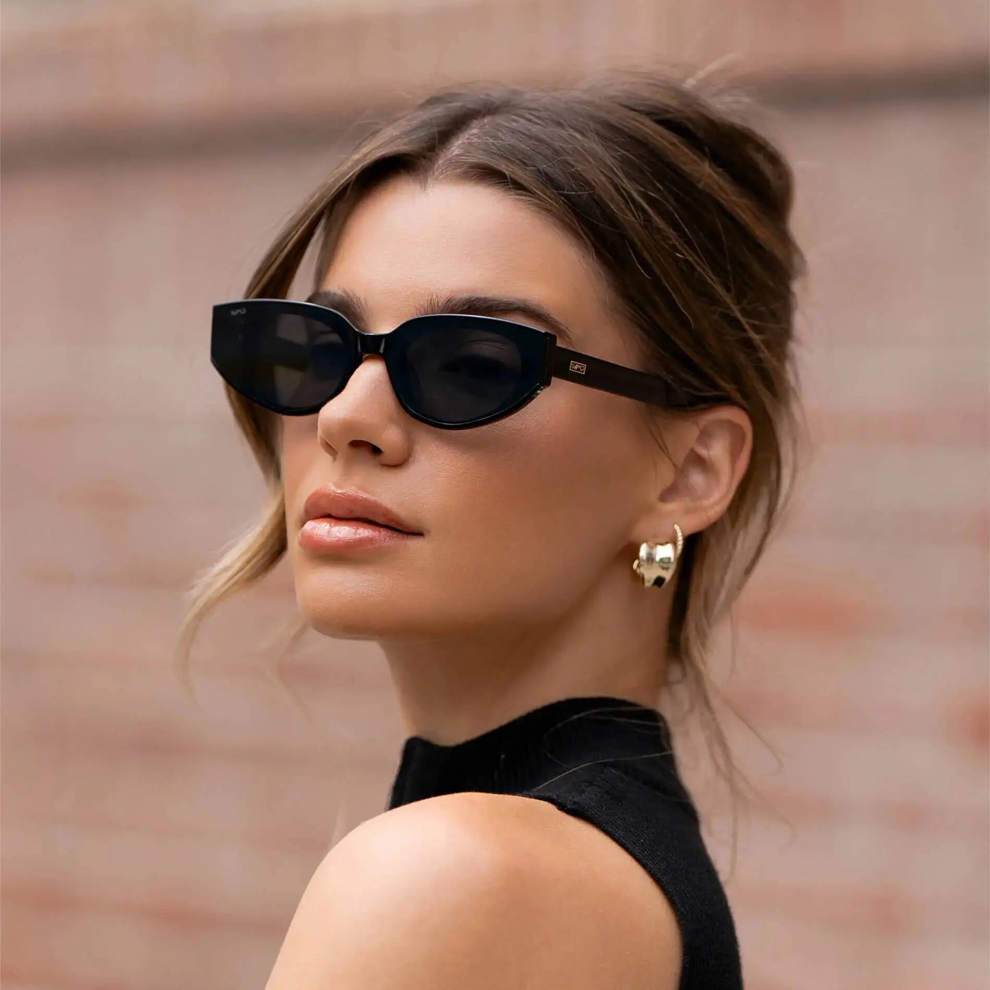 Astra Modern Flat-Lens Cat-Eye Sunglasses