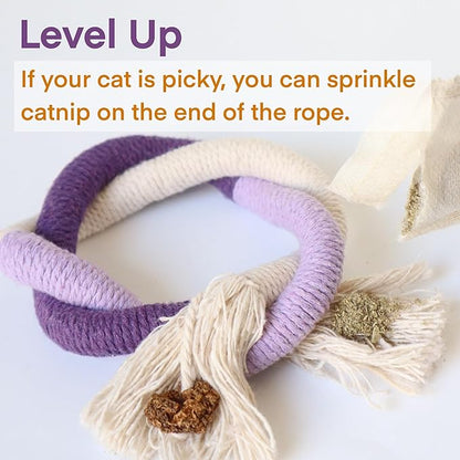 Mresio®🔥😻 Cat Toys Chew Rope & Silvervine Sticks for Bored Indoor Adult Cats
