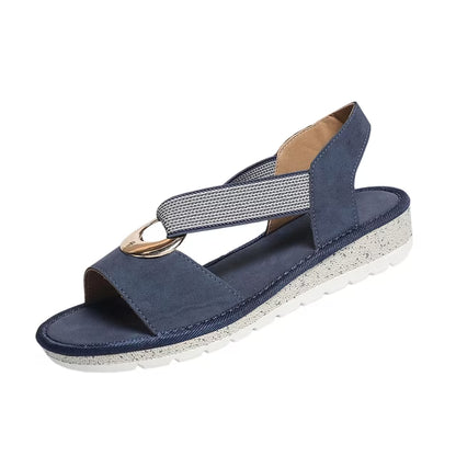 Skylar | Flat Sandals With Metal Buckle
