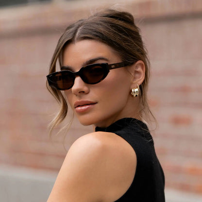 Astra Modern Flat-Lens Cat-Eye Sunglasses