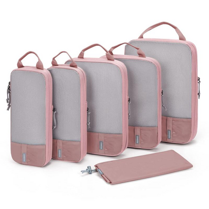 Gravelreign Compression Packing Cubes for Suitcases - 6 Set Travel Organizer Polyester Cubes for Luggage Organization SpringStatements